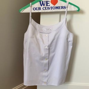 Equipment Light Blue/White Stripes Top